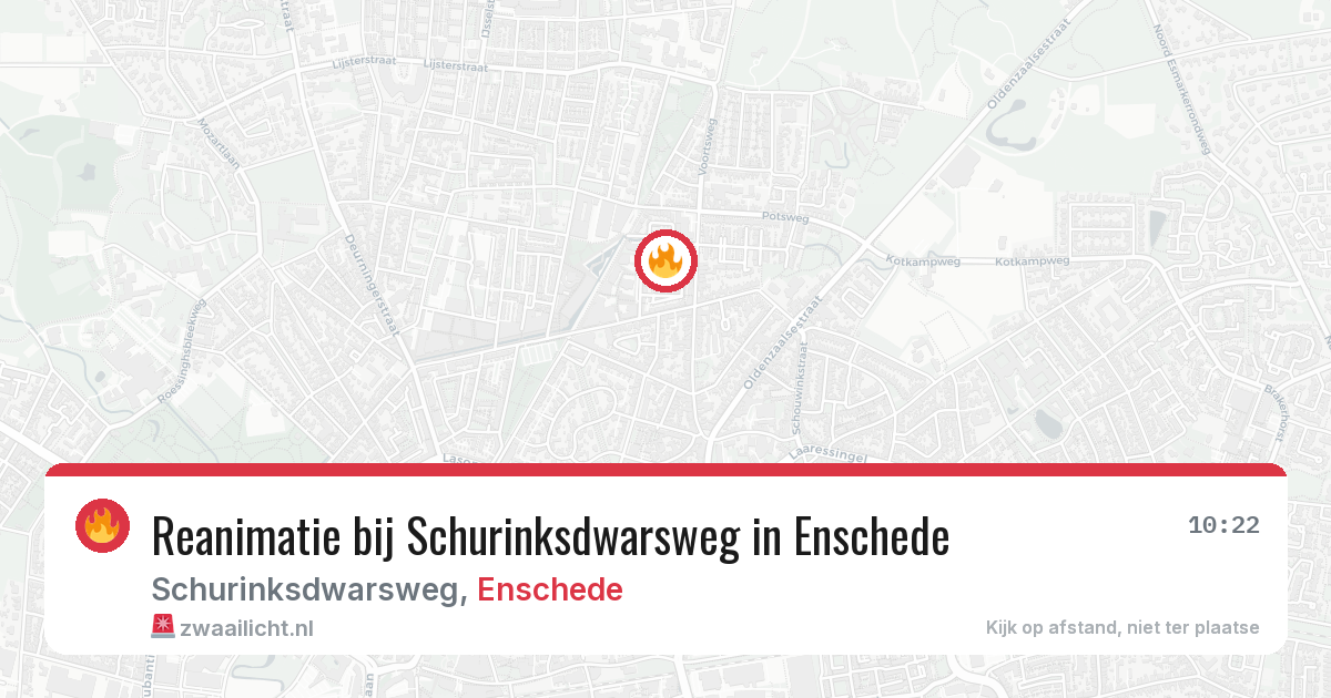 Reanimatie bij Schurinksdwarsweg in Enschede — 24 jul 2026