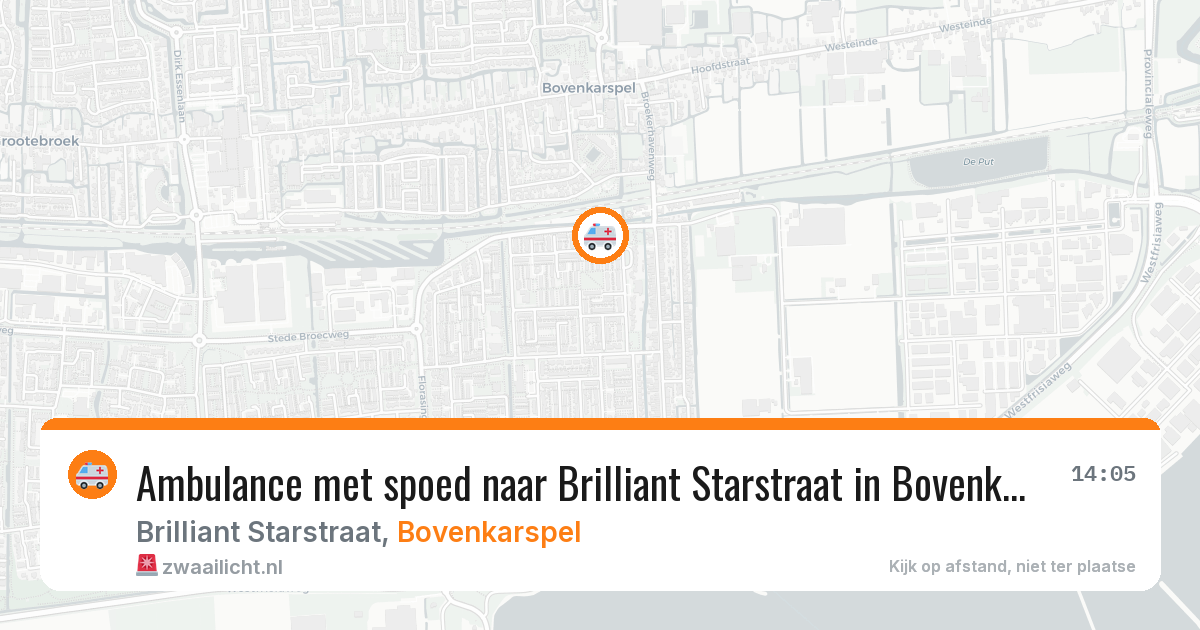 Ambulance met spoed naar Brilliant Starstraat in Bovenkarspel — 25 mrt 2026