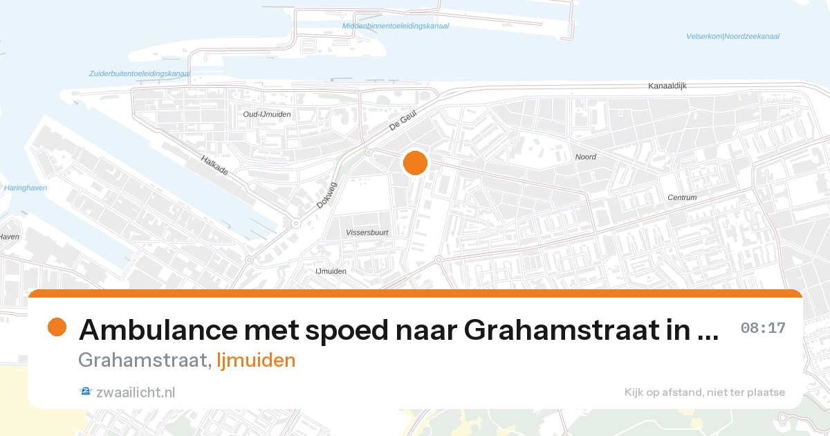 Ambulance met spoed naar Grahamstraat in Ijmuiden — 28 aug 2026