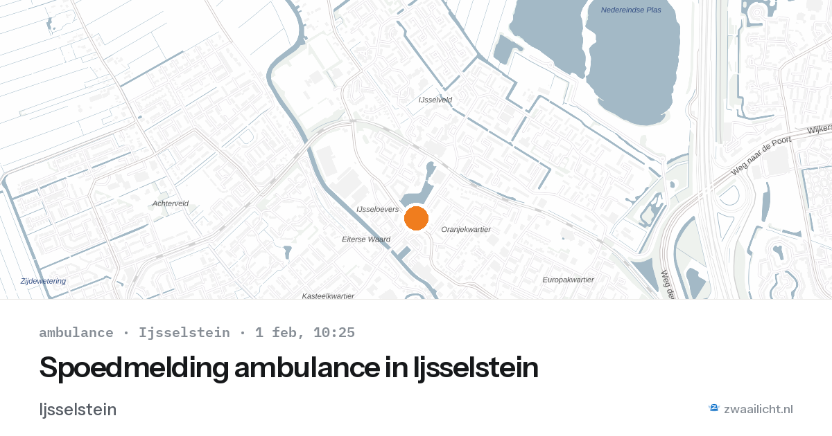 Spoedmelding ambulance in Ijsselstein — 1 feb 2026