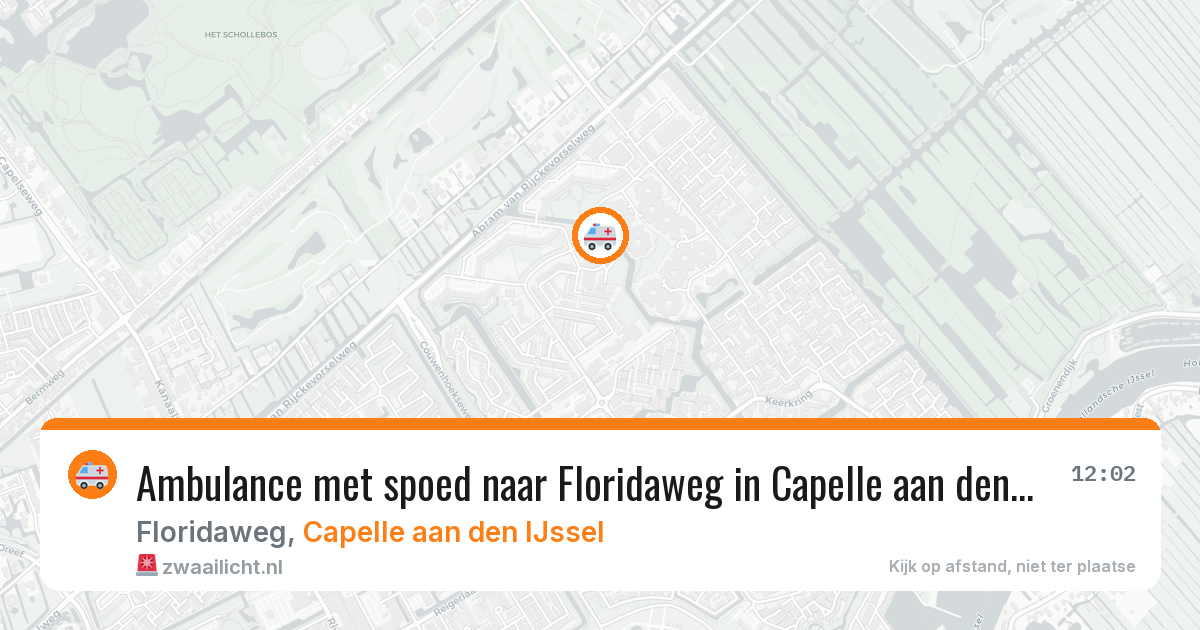Ambulance met spoed naar Floridaweg in Capelle aan den IJssel — 10 mei 2026