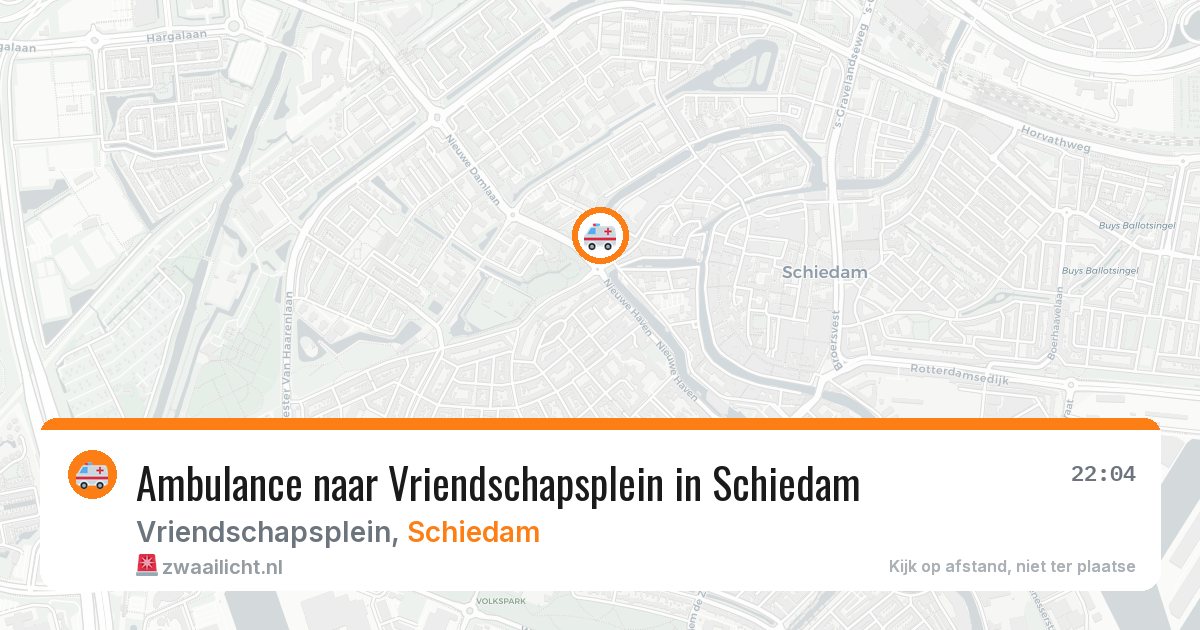 Ambulance naar Vriendschapsplein in Schiedam — 8 apr 2026