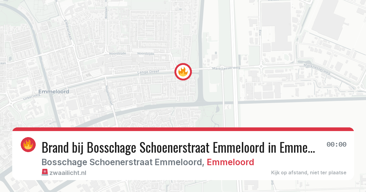 Brand bij Bosschage Schoenerstraat Emmeloord in Emmeloord — 15 jun 2026