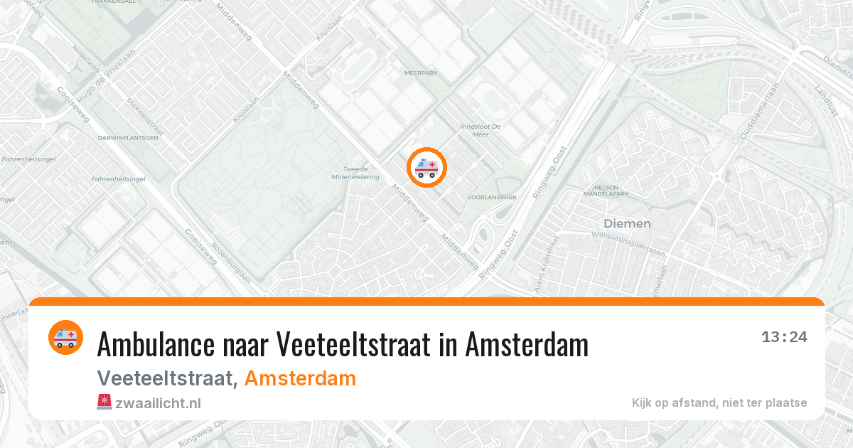 Ambulance naar Veeteeltstraat in Amsterdam — 5 jun 2026