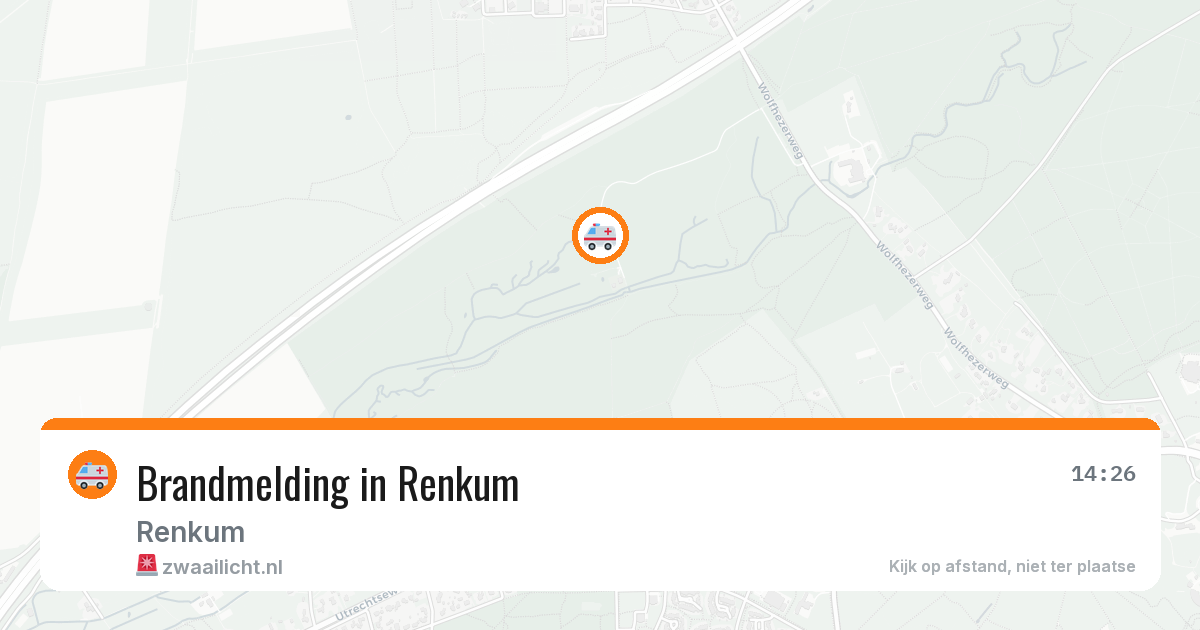 Brandmelding in Renkum — 13 mrt 2026