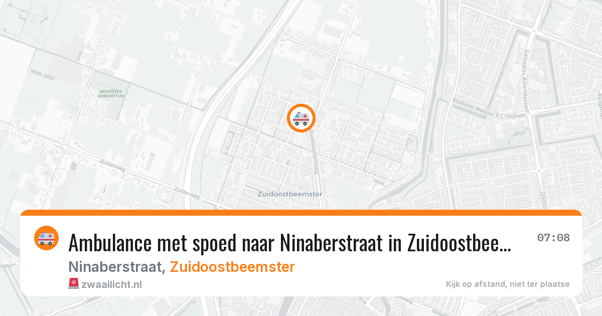 Ambulance met spoed naar Ninaberstraat in Zuidoostbeemster — 28 mrt 2026
