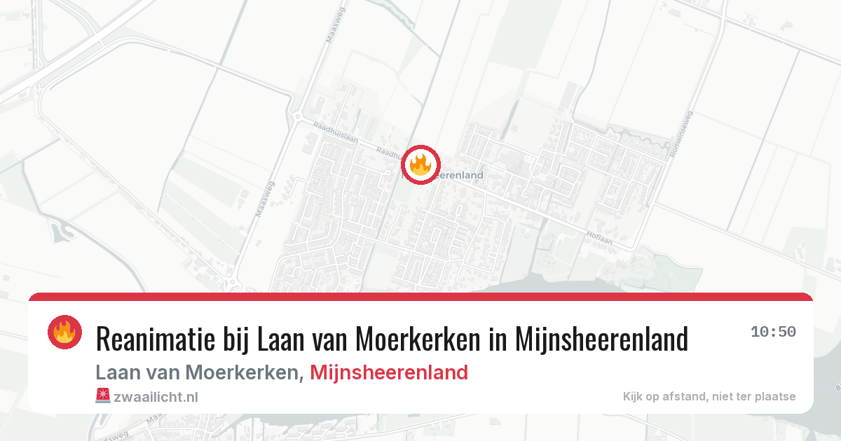 Reanimatie bij Laan van Moerkerken in Mijnsheerenland — 1 aug 2026