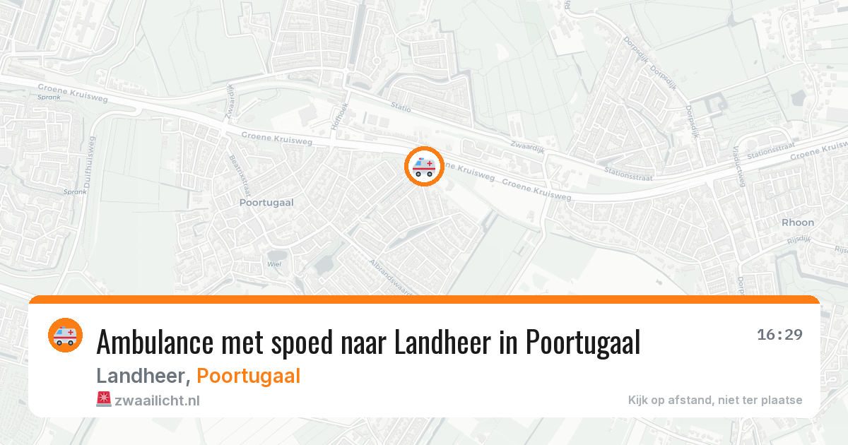 Ambulance met spoed naar Landheer in Poortugaal — 12 jul 2026