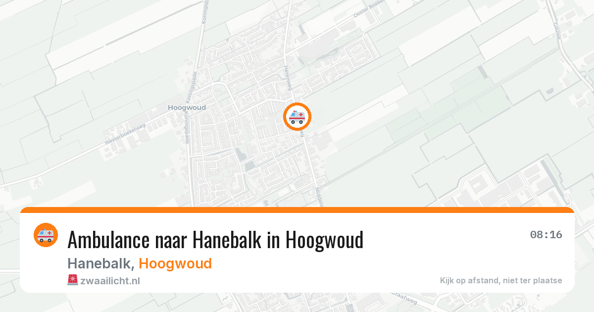 Ambulance naar Hanebalk in Hoogwoud — 22 jun 2026