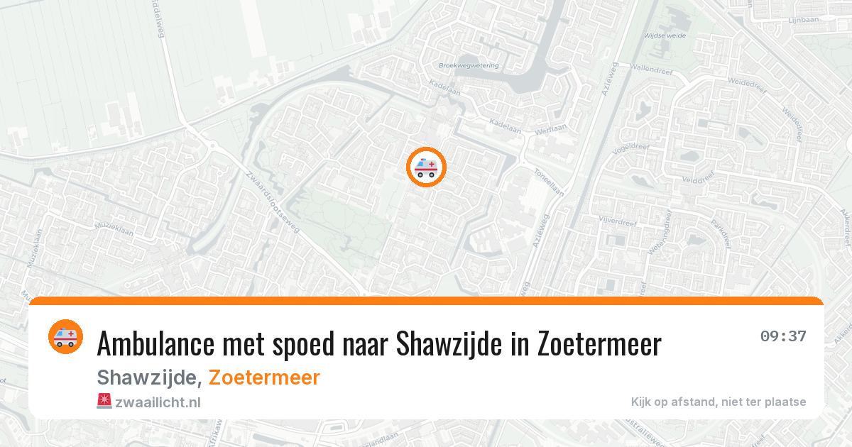 Ambulance met spoed naar Shawzijde in Zoetermeer — 2 jul 2026