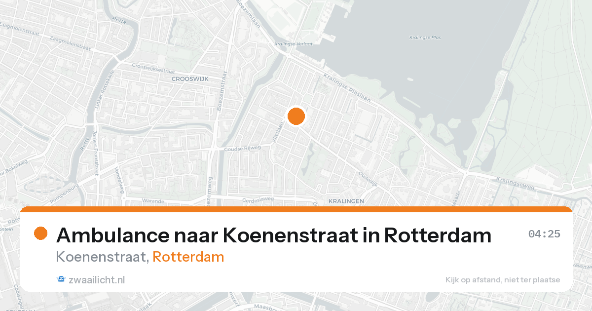Ambulance naar Koenenstraat in Rotterdam — 17 aug 2026