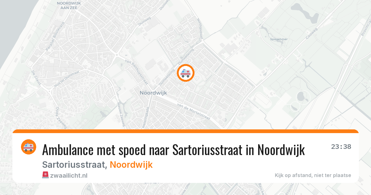 Ambulance met spoed naar Sartoriusstraat in Noordwijk — 28 jan 2026