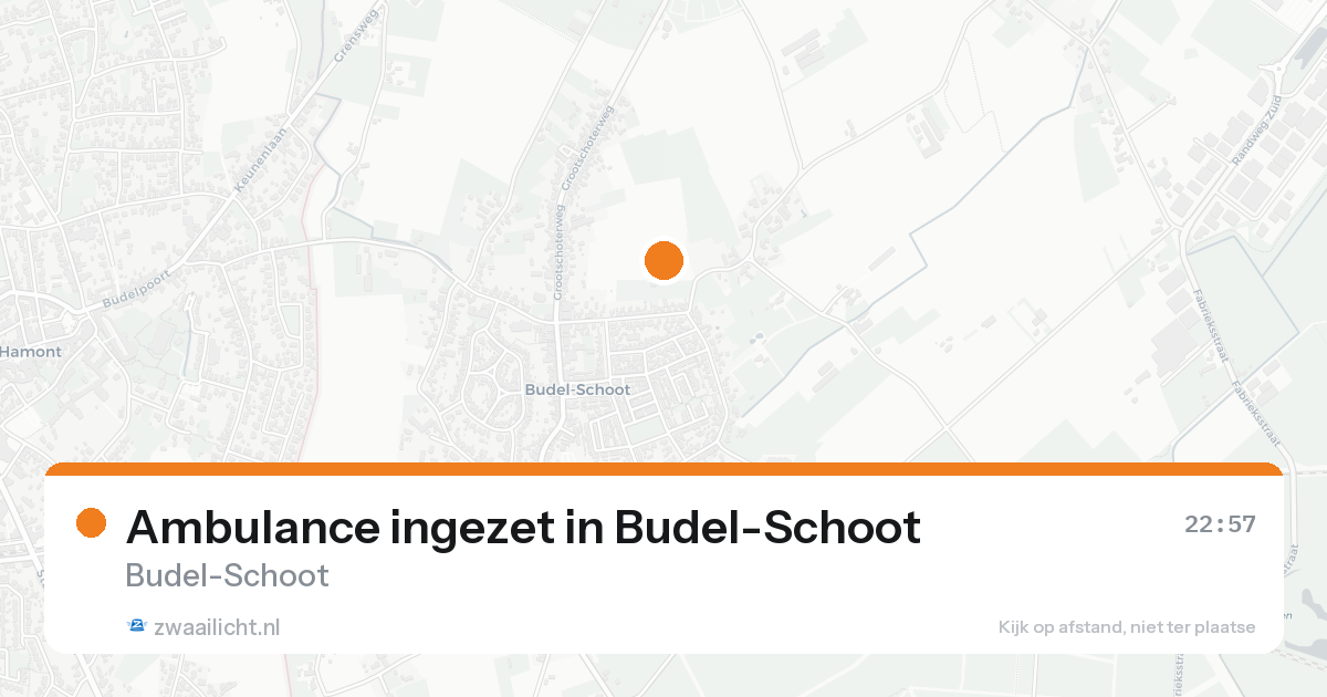 Ambulance ingezet in Budel-Schoot — 11 aug 2026