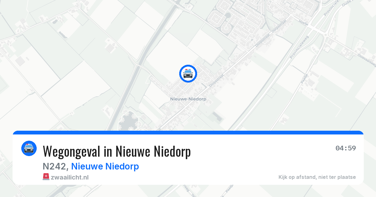 Wegongeval in Nieuwe Niedorp — 2 aug 2026