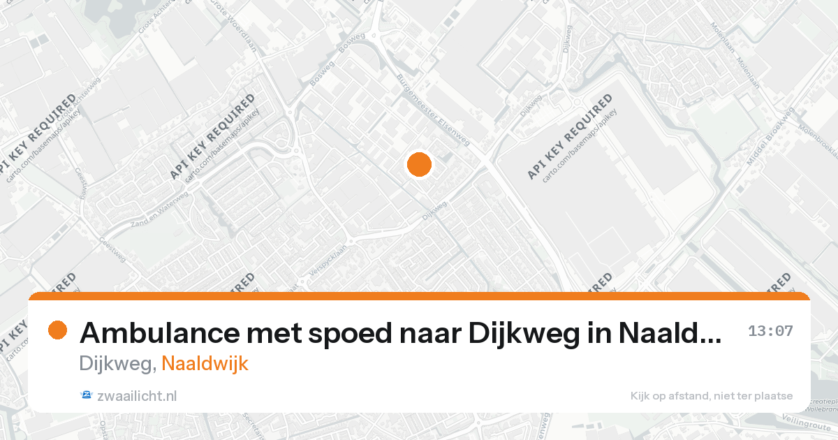 Ambulance met spoed naar Dijkweg in Naaldwijk — 26 aug 2026