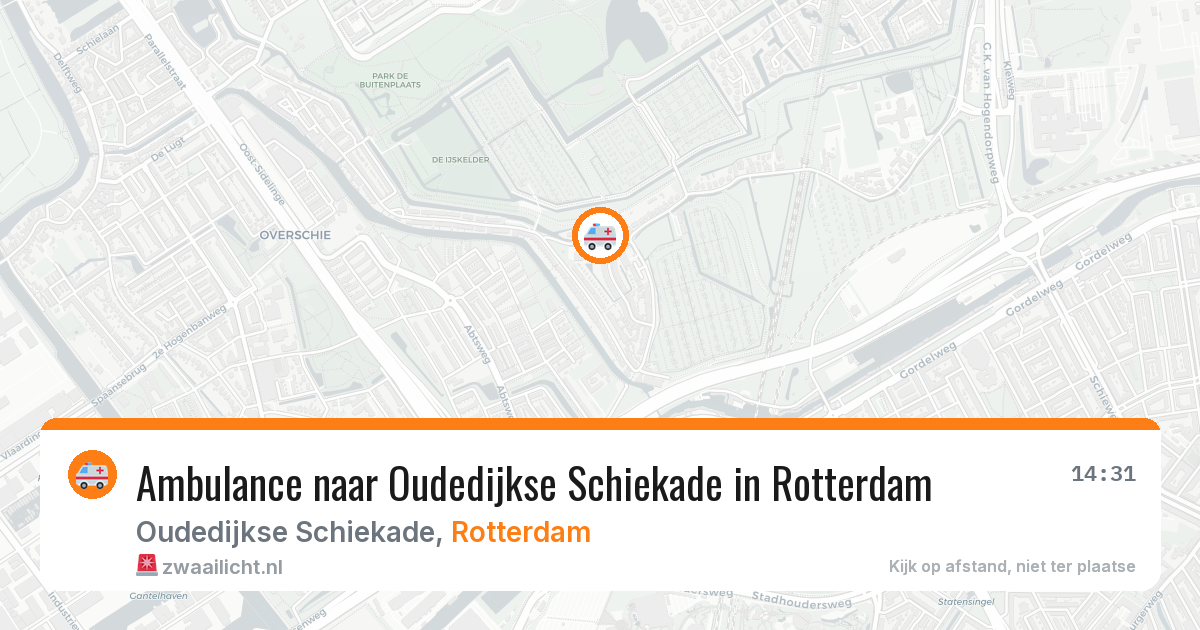 Ambulance naar Oudedijkse Schiekade in Rotterdam — 10 aug 2026