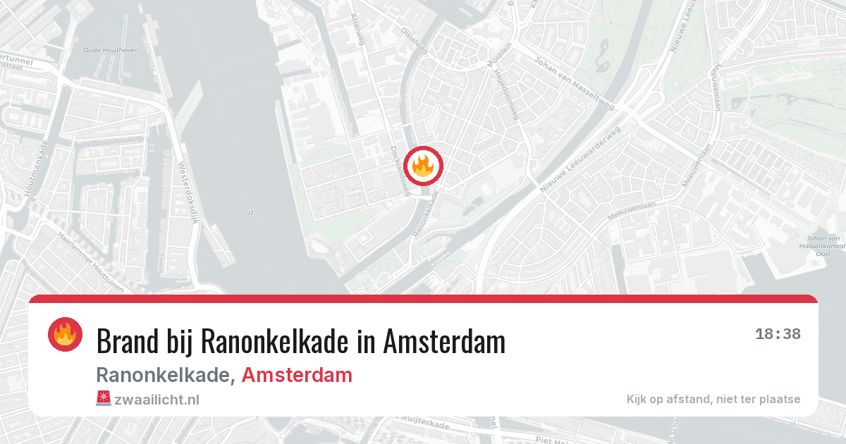 Brand bij Ranonkelkade in Amsterdam — 17 jul 2026