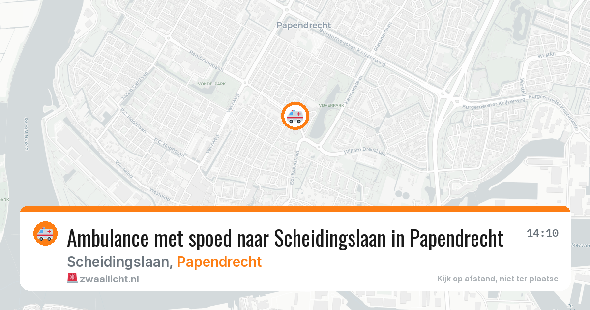 Ambulance met spoed naar Scheidingslaan in Papendrecht — 8 feb 2026