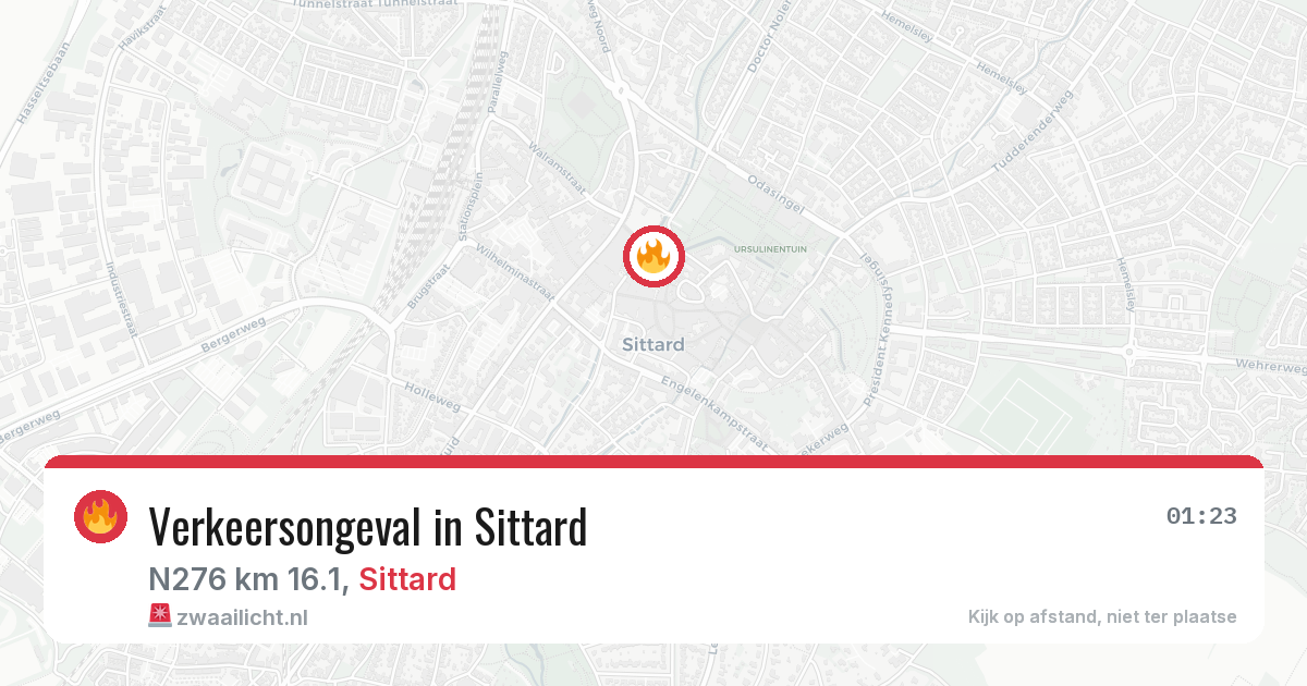 Verkeersongeval in Sittard — 18 jul 2026
