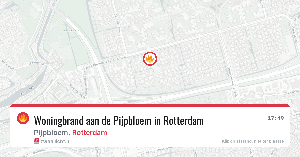 Woningbrand aan de Pijpbloem in Rotterdam — 4 aug 2026