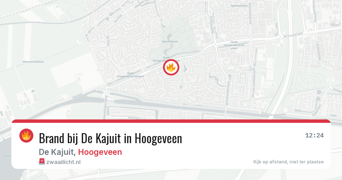Brand bij De Kajuit in Hoogeveen — 2 aug 2026