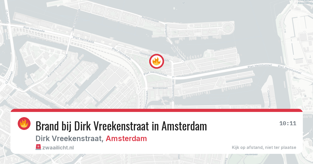 Brand bij Dirk Vreekenstraat in Amsterdam — 13 jun 2026