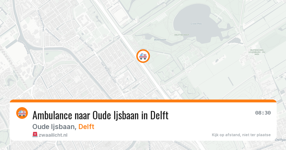 Ambulance naar Oude Ijsbaan in Delft — 5 jul 2026
