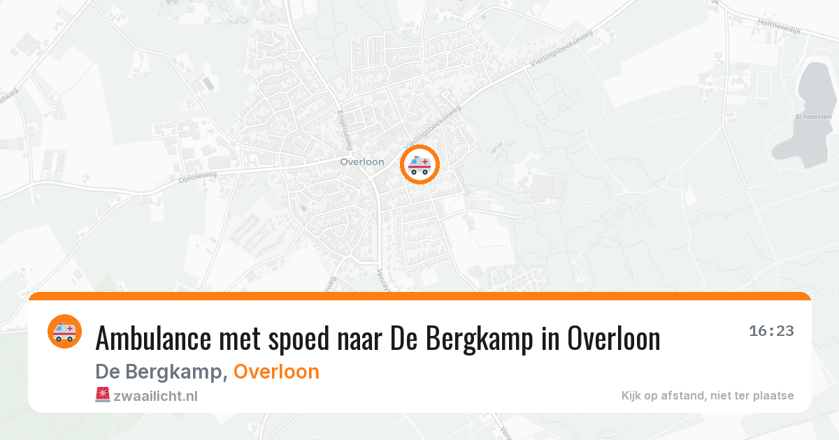Ambulance met spoed naar De Bergkamp in Overloon — 17 jun 2026