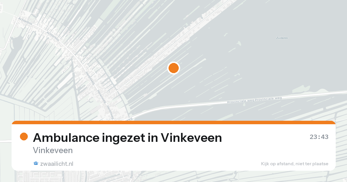 Ambulance ingezet in Vinkeveen — 16 aug 2026