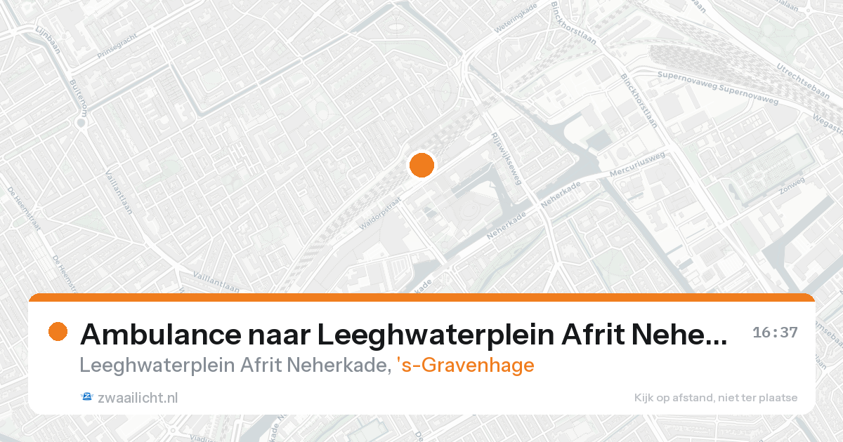 Ambulance naar Leeghwaterplein Afrit Neherkade in 's-Gravenhage — 31 jan 2026