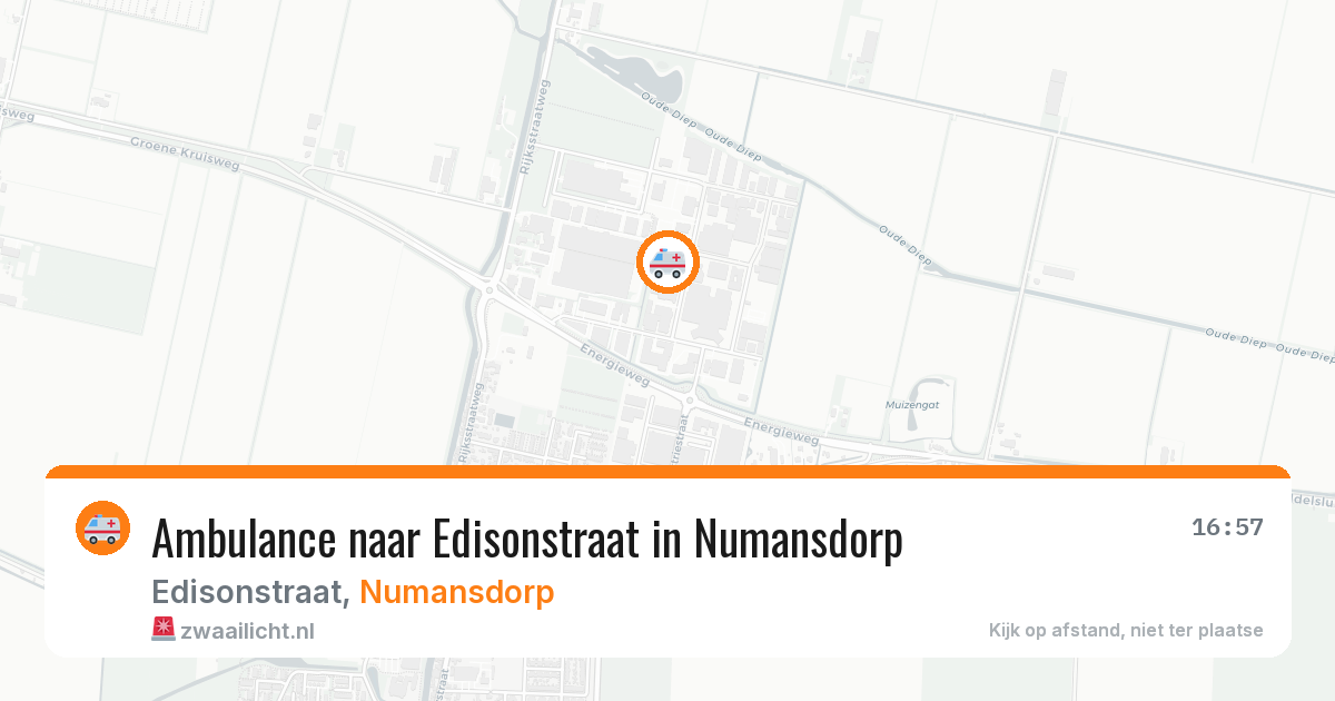 Ambulance naar Edisonstraat in Numansdorp — 8 mei 2026