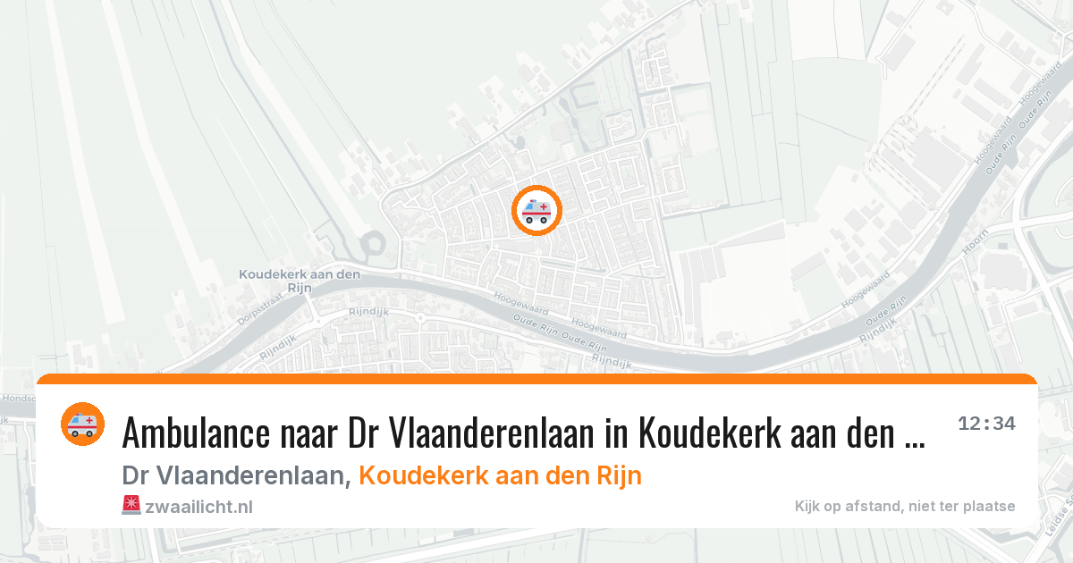 Ambulance naar Dr Vlaanderenlaan in Koudekerk aan den Rijn — 19 jul 2026