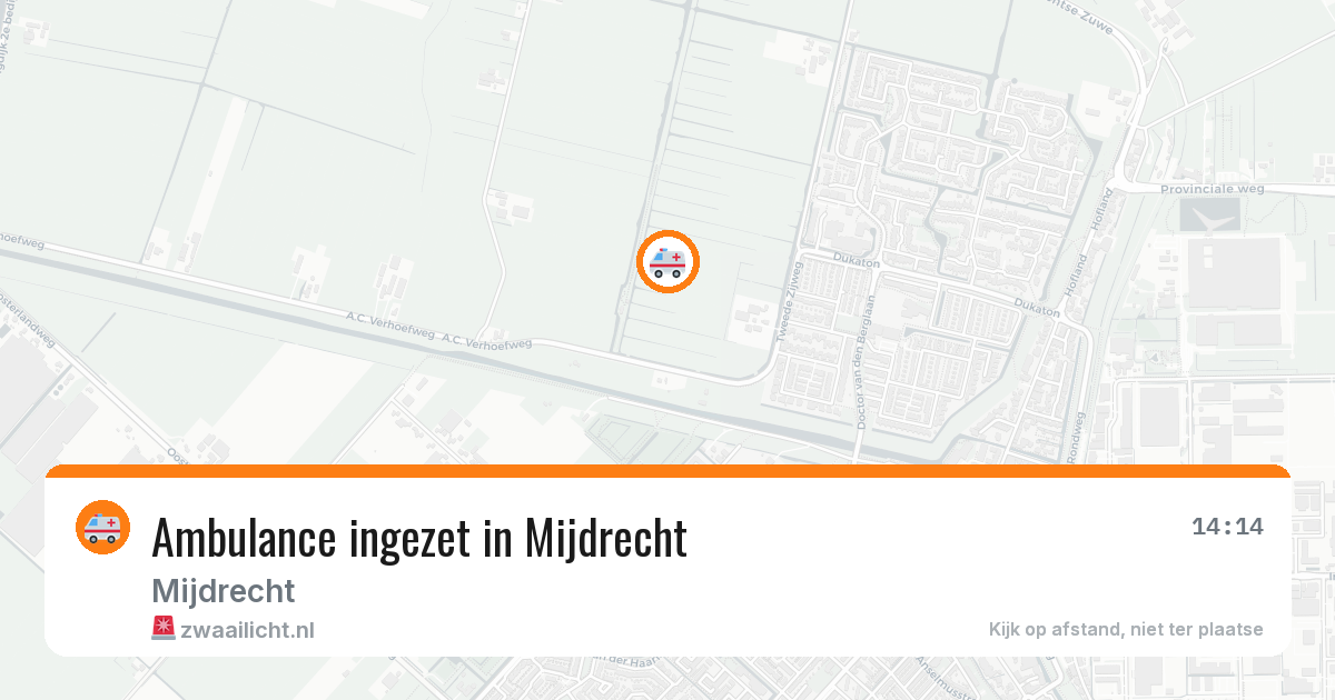 Ambulance ingezet in Mijdrecht — 11 aug 2026