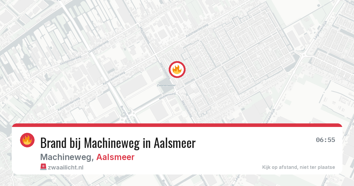 Brand bij Machineweg in Aalsmeer — 13 apr 2026