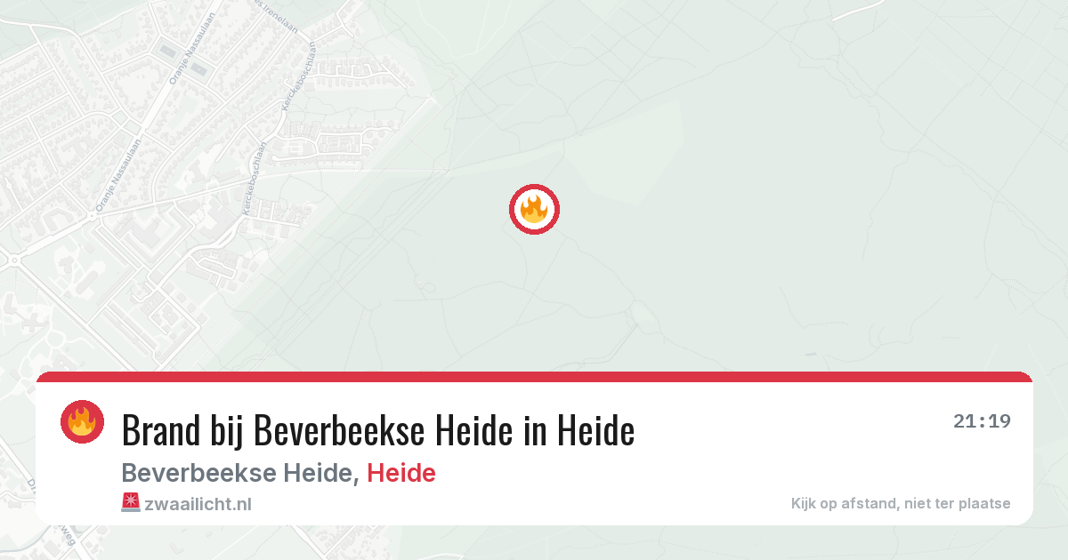 Brand bij Beverbeekse Heide in Heide — 25 jan 2026