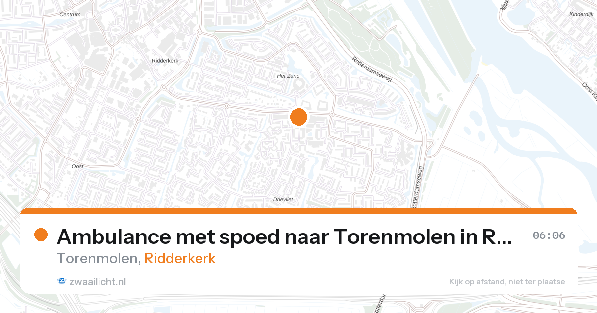 Ambulance met spoed naar Torenmolen in Ridderkerk — 7 feb 2026