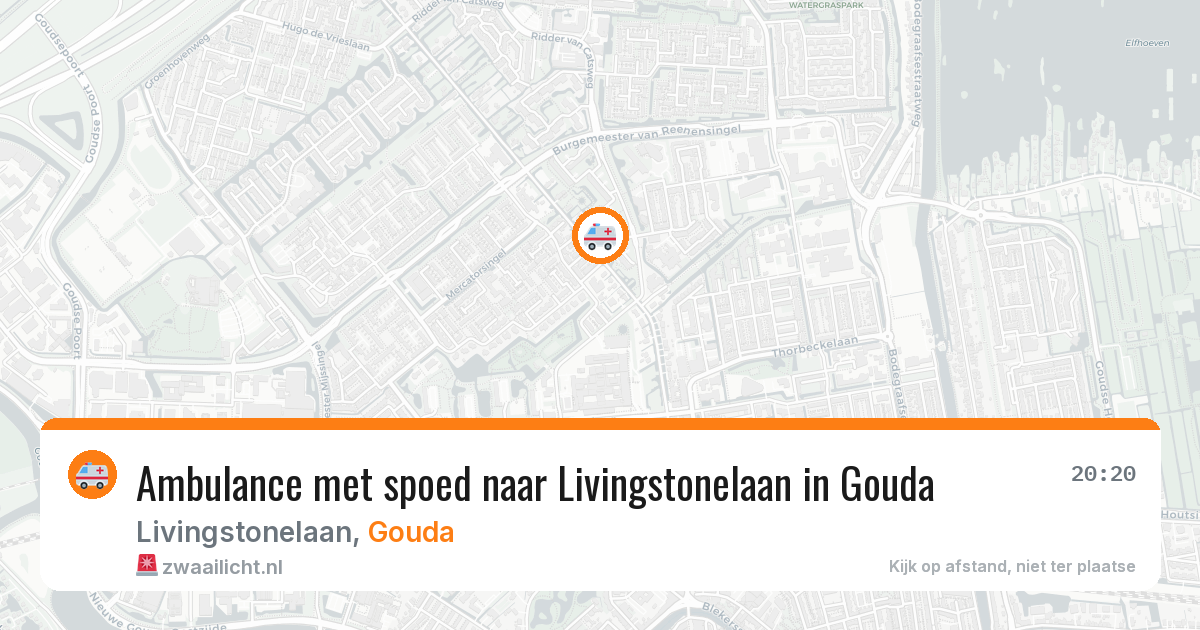 Ambulance met spoed naar Livingstonelaan in Gouda — 25 jun 2026