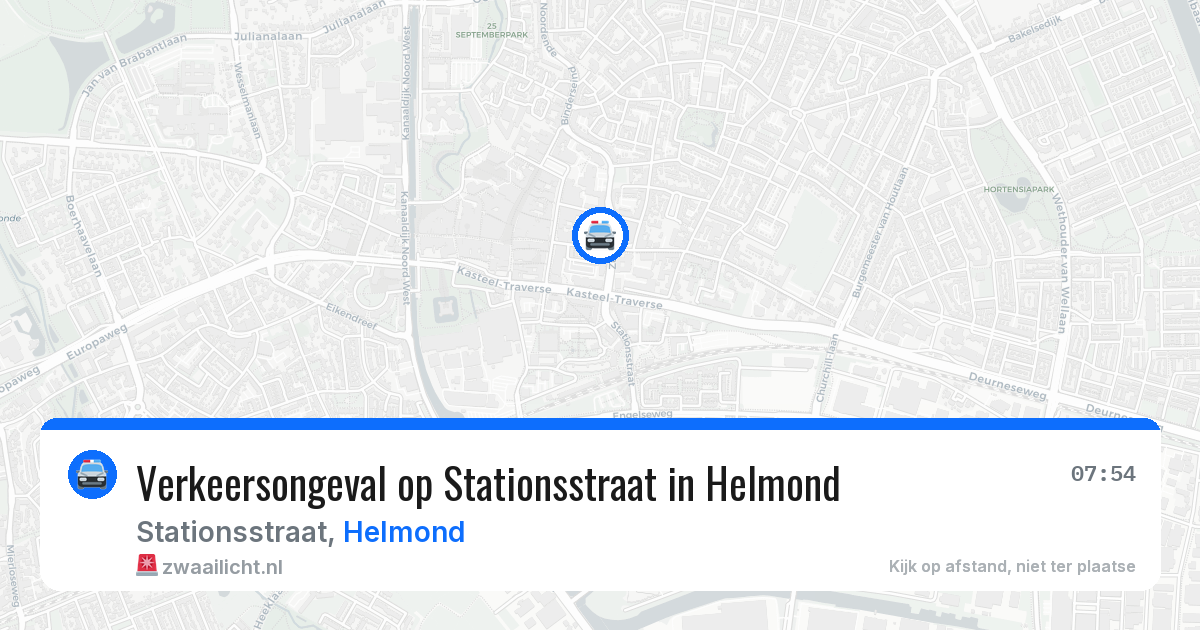 Verkeersongeval op Stationsstraat in Helmond — 23 jun 2026
