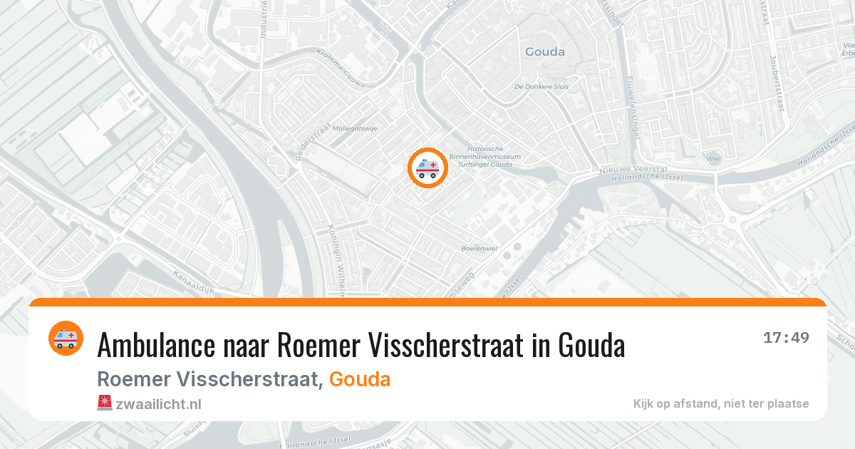 Ambulance naar Roemer Visscherstraat in Gouda — 5 aug 2026