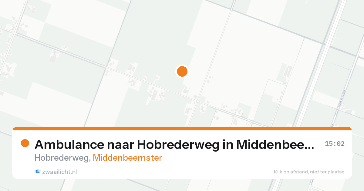Ambulance naar Hobrederweg in Middenbeemster — 16 aug 2026