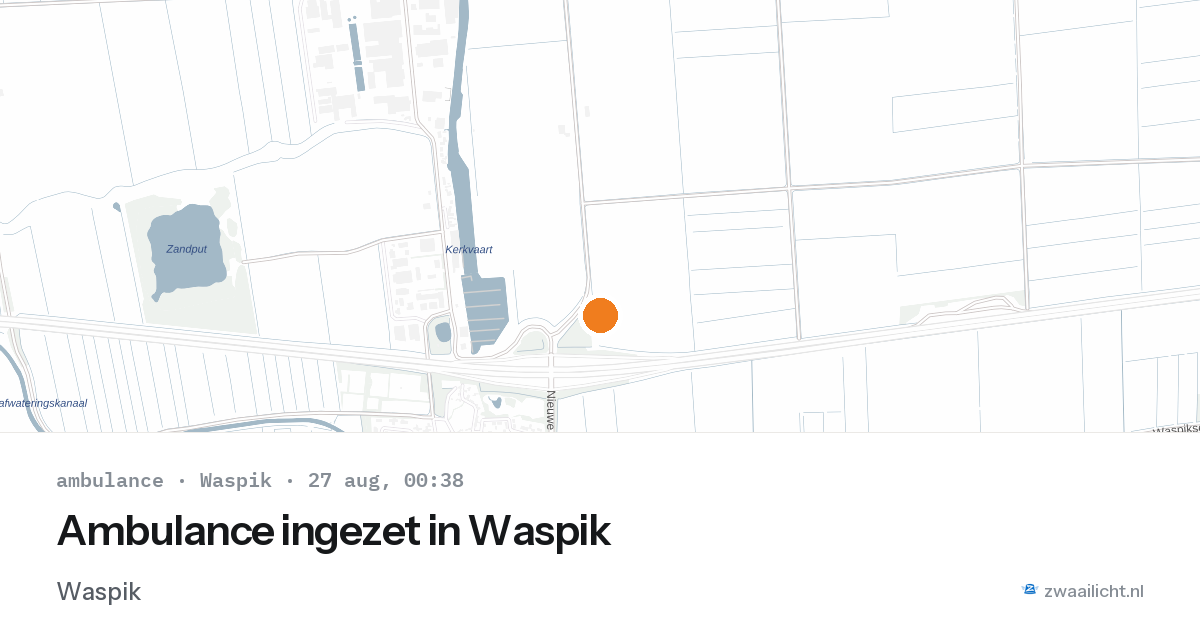 Ambulance ingezet in Waspik — 26 aug 2026