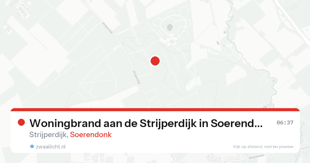Woningbrand aan de Strijperdijk in Soerendonk — 21 aug 2026