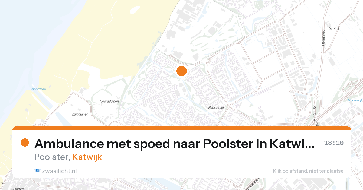 Ambulance met spoed naar Poolster in Katwijk — 7 mei 2026