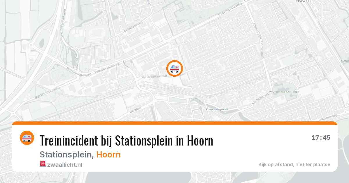 Treinincident bij Stationsplein in Hoorn — 8 jun 2026