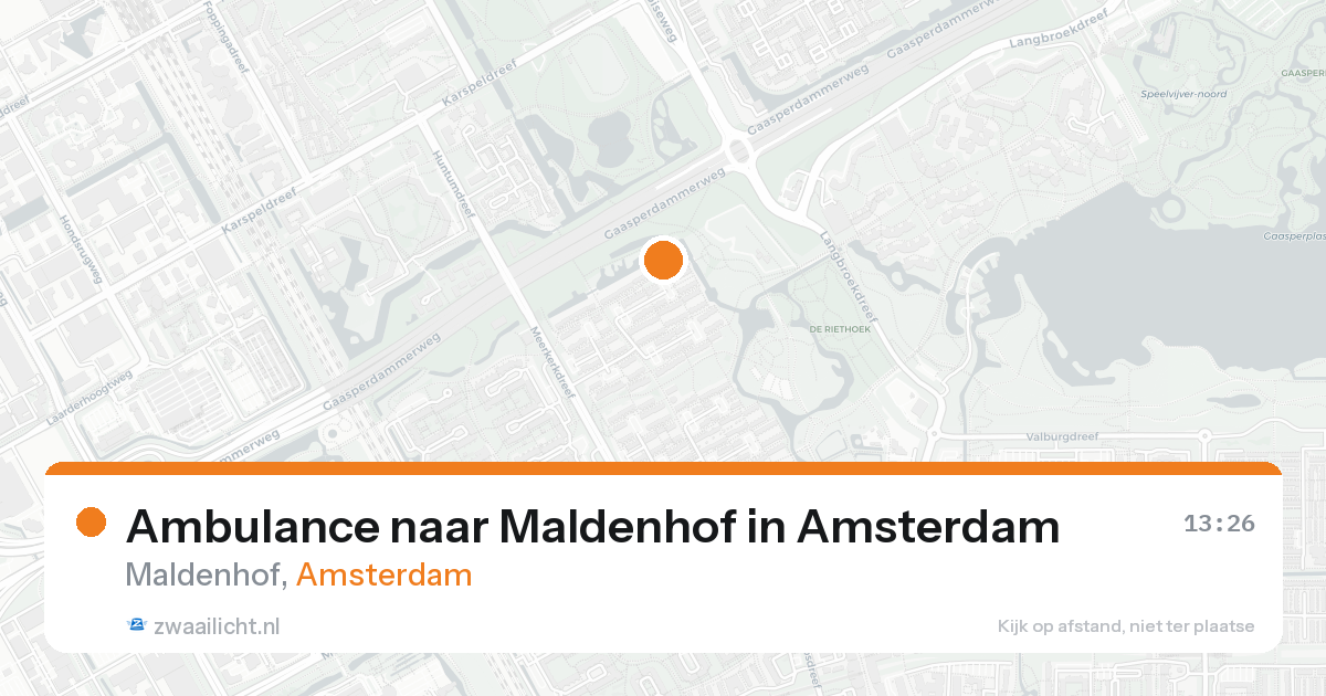 Ambulance naar Maldenhof in Amsterdam — 31 jan 2026