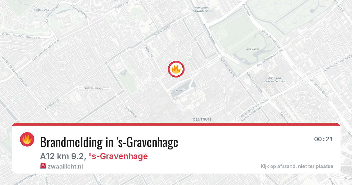 Brandmelding in 's-Gravenhage — 20 jun 2026