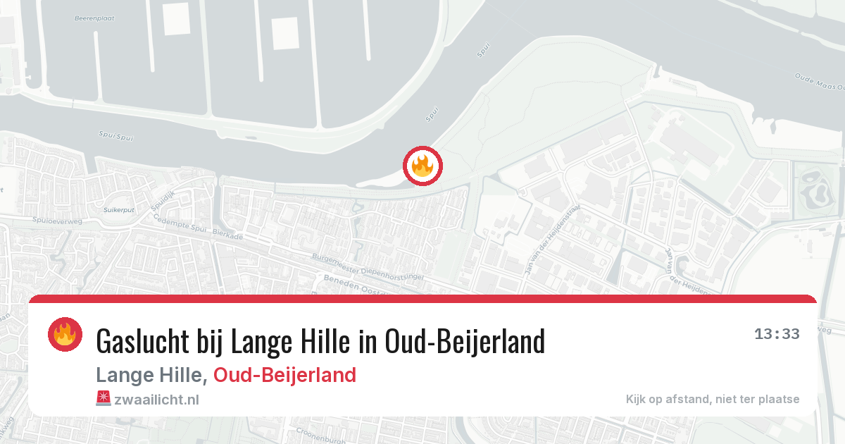 Gaslucht bij Lange Hille in Oud-Beijerland — 11 aug 2026