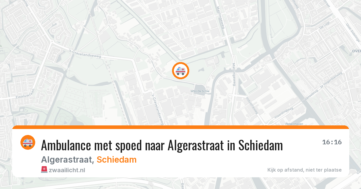 Ambulance met spoed naar Algerastraat in Schiedam — 6 mei 2026