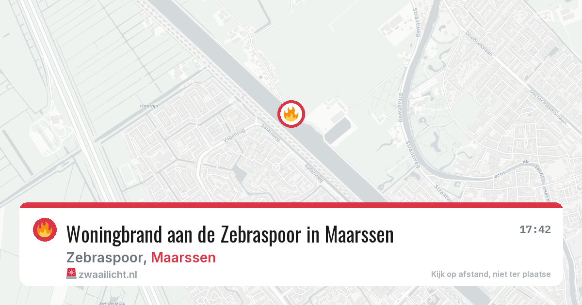 Woningbrand aan de Zebraspoor in Maarssen — 10 apr 2026