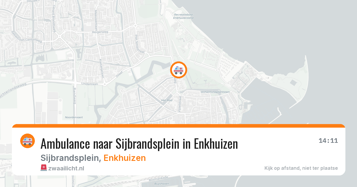 Ambulance naar Sijbrandsplein in Enkhuizen — 24 jun 2026